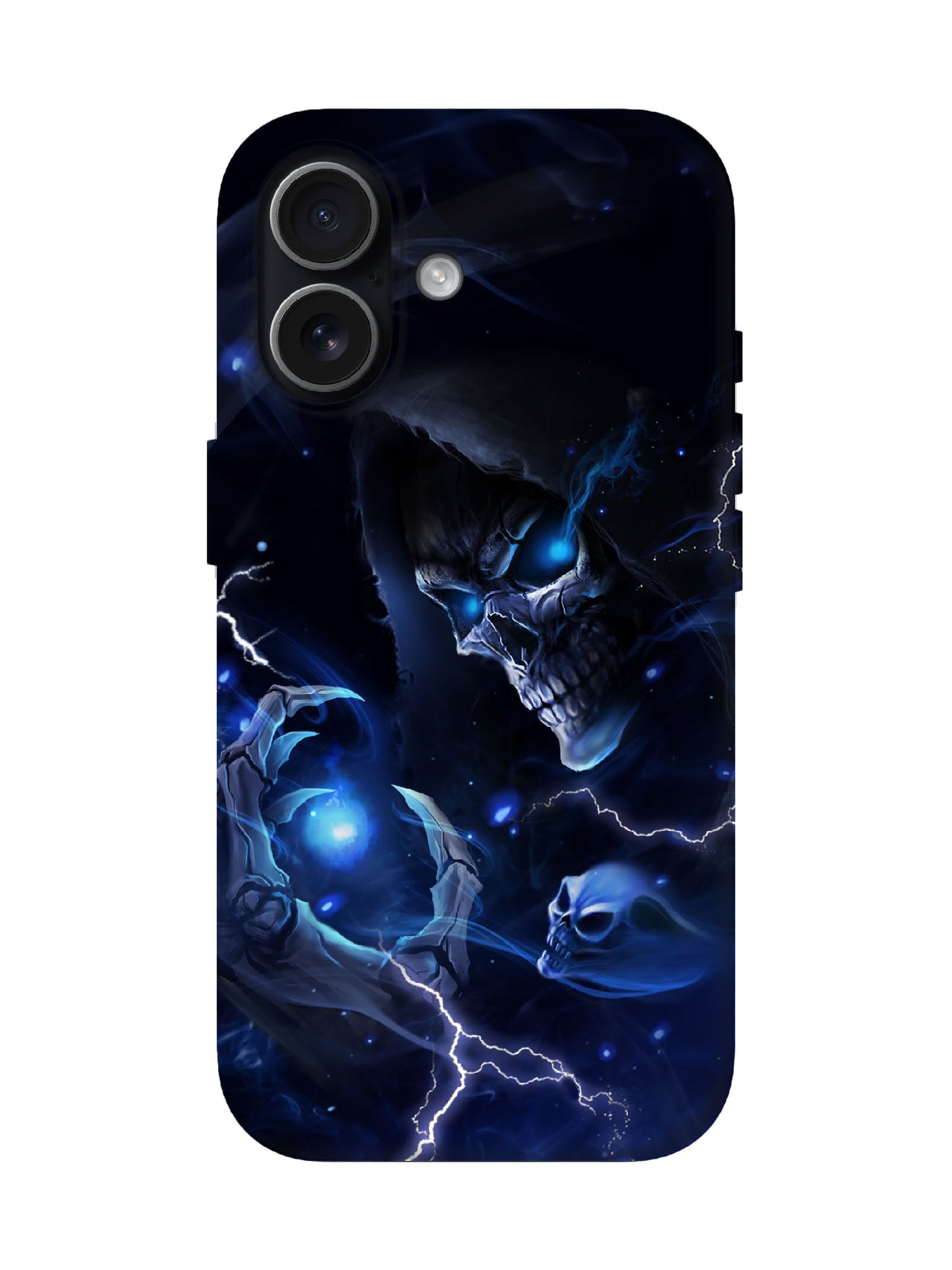 Skull Flame Lightning Edgy Cyberpunk Tough Phone Case