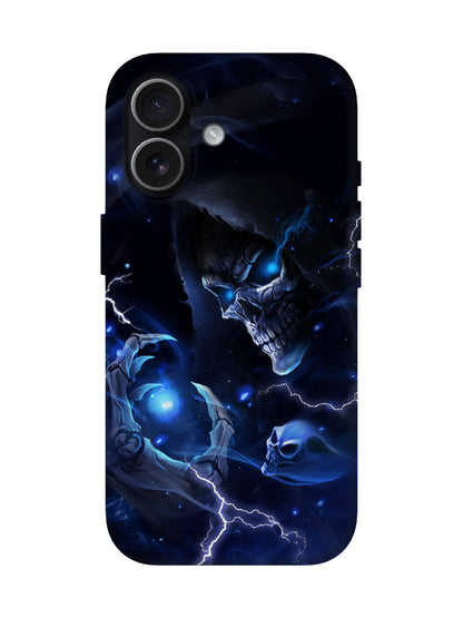 Skull Flame Lightning Edgy Cyberpunk Tough Phone Case