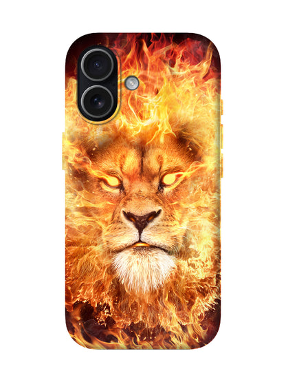 Flame Lion Edgy Tough Phone Case