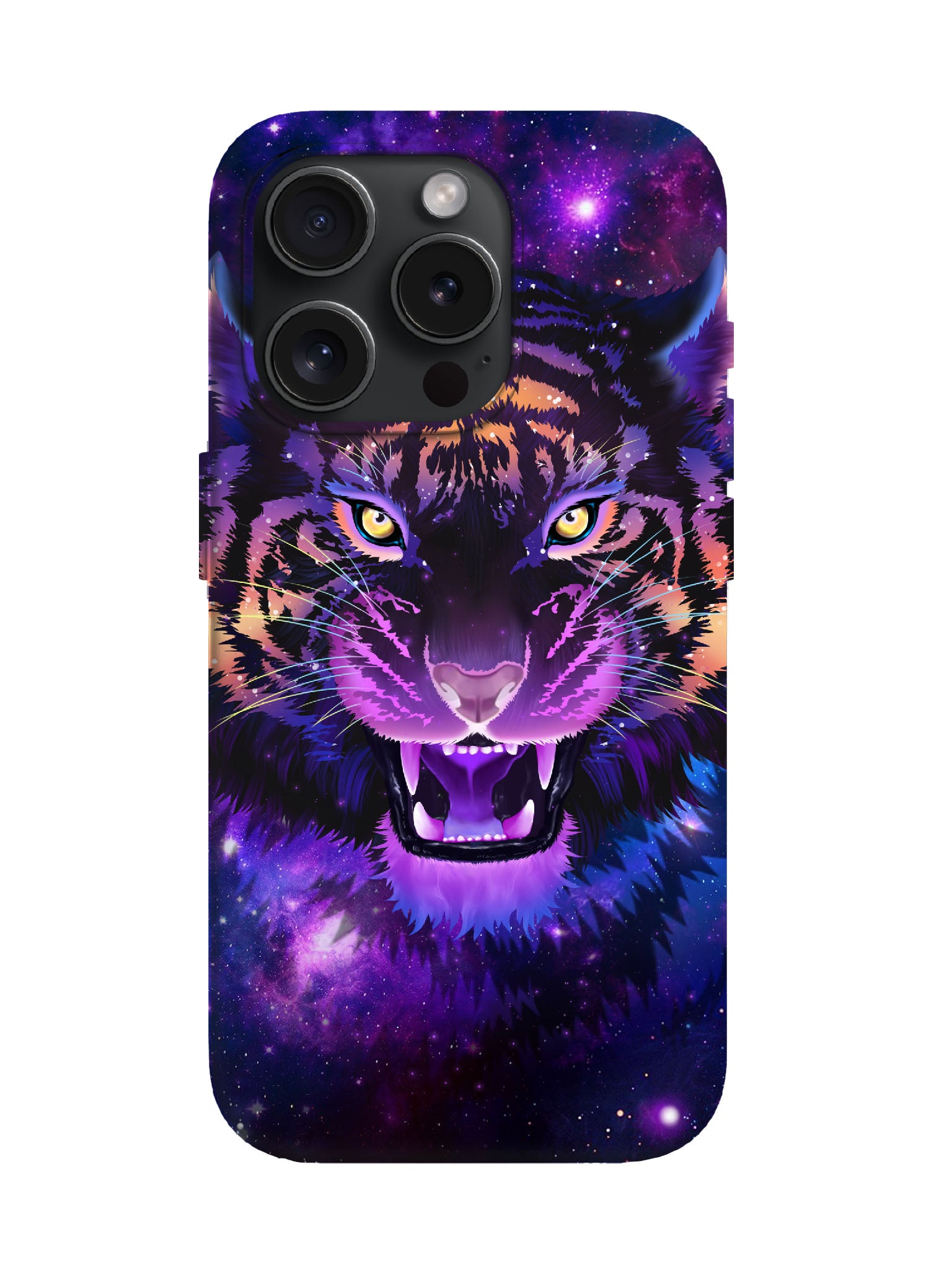 Cosmic Tiger Neon Edgy Tough Phone Case