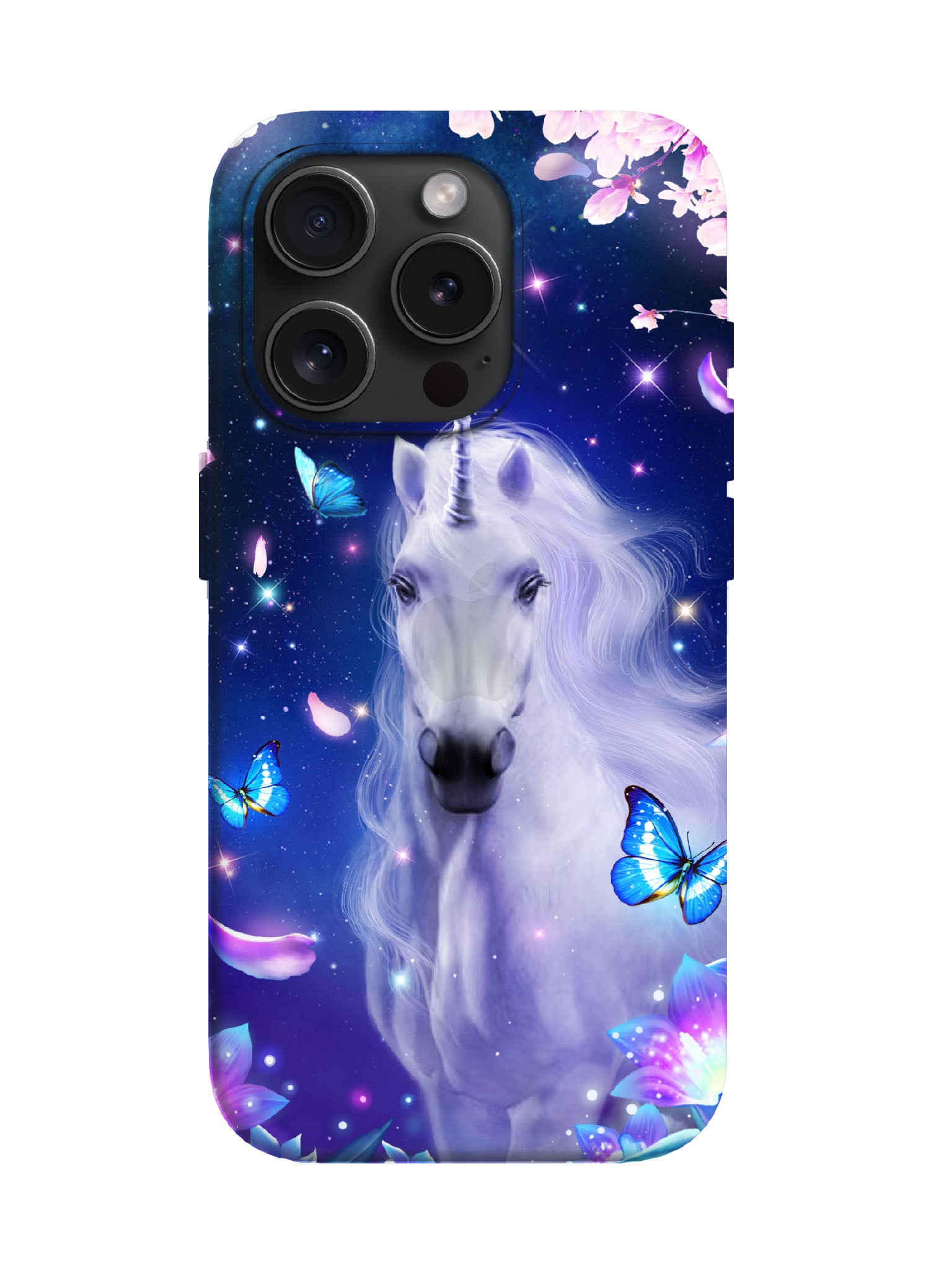 Unicorn with Butterflies Cosmic Edgy Slim Phone Case