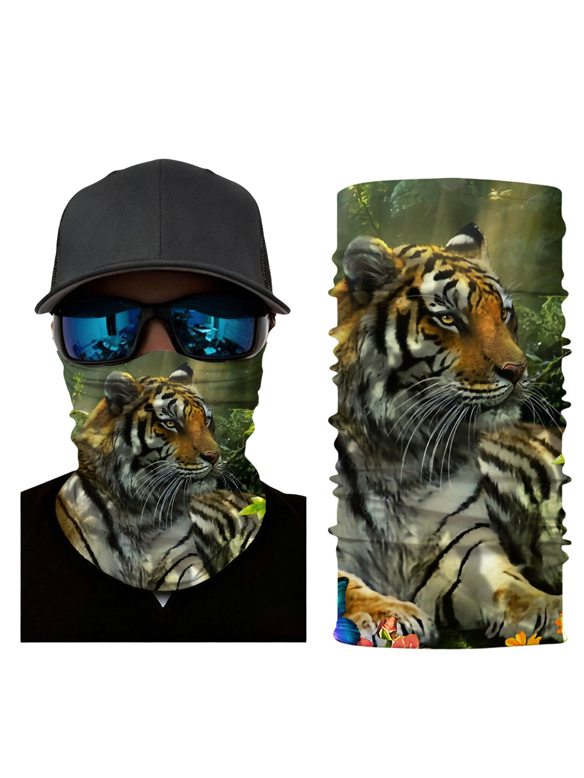 Unisex Pullover Hoodie with 3D All Over Print of Jungle Tiger in Natural Wildlife Style, Soft Cotton Blend, Loose Fit for Streetwear
