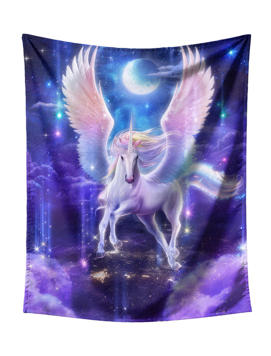 Nebula Pegasus with Moonlit Wings Tapestry
