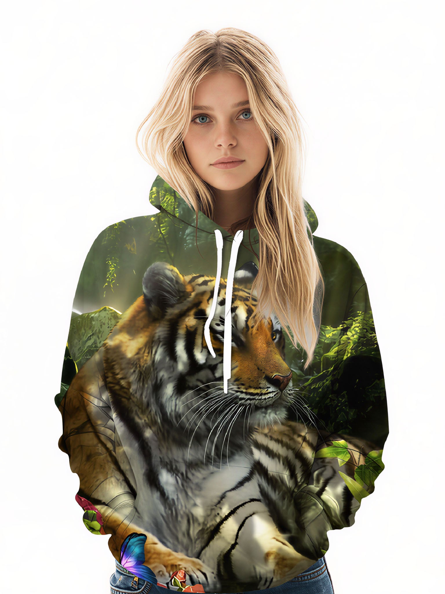 Tiger Jungle 3D All Over Print Hoodie Unisex Soft Comfortable Streetwear Pullover