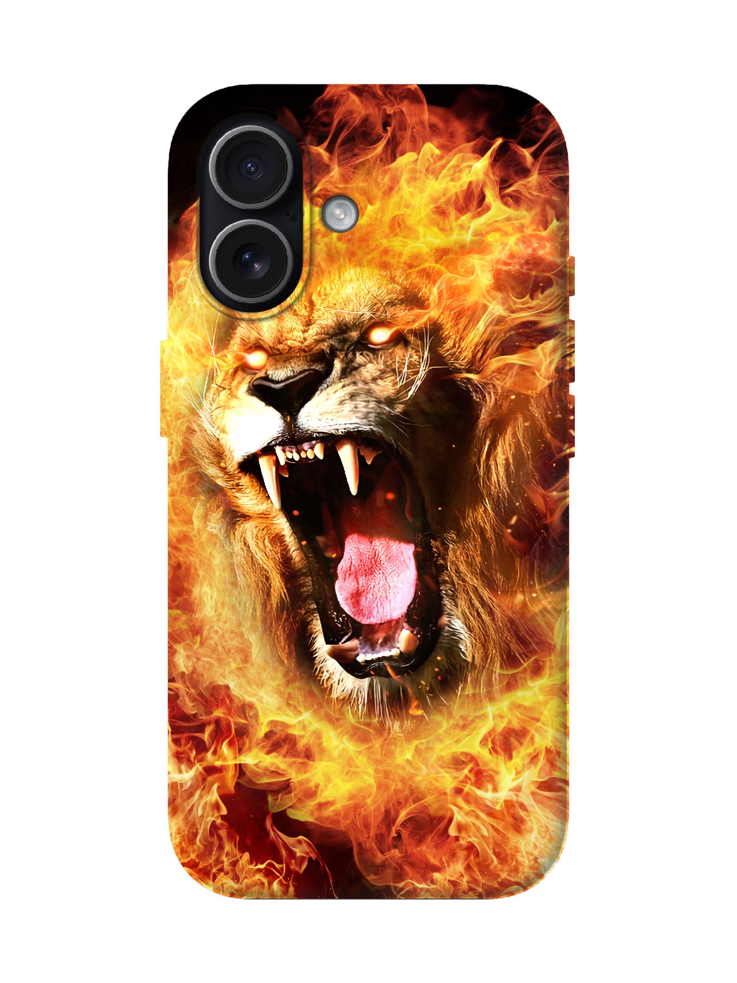 Flame Lion Edgy Hardcore Tough Phone Case