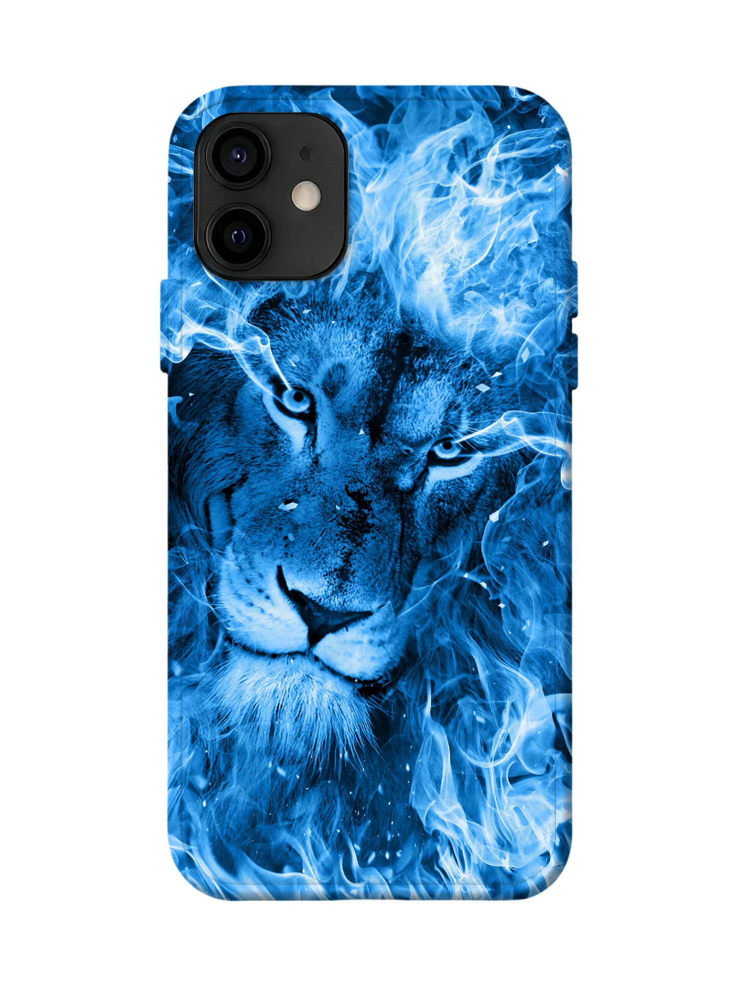 Blue Flame Lion Edgy Tough Phone Case