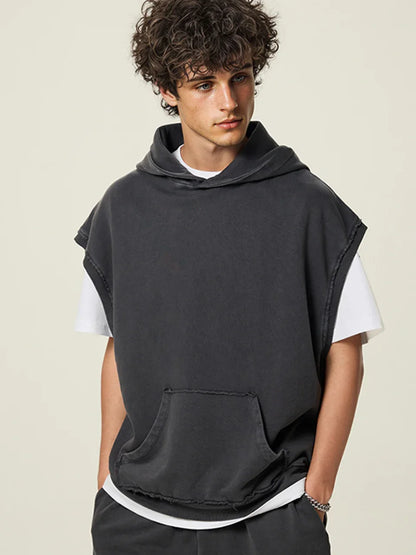Stone-Washed 350g Soft French Terry Oversized Hoodie