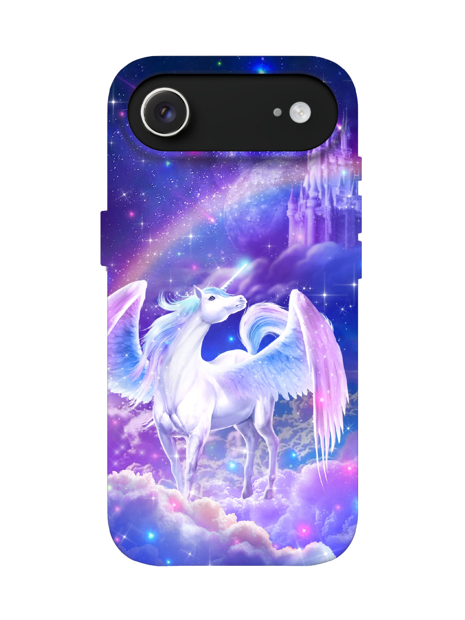 Winged Unicorn Cosmic Fantasy Edgy Protective Phone Case