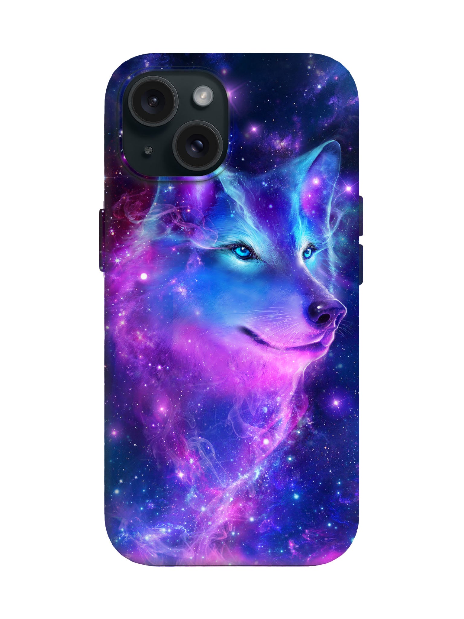 Cosmic Wolf Neon Cyberpunk Protective Phone Case
