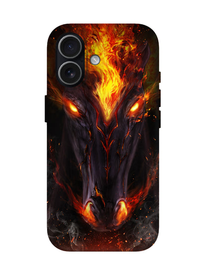 Flame Skull Edgy Hardcore Tough Phone Case