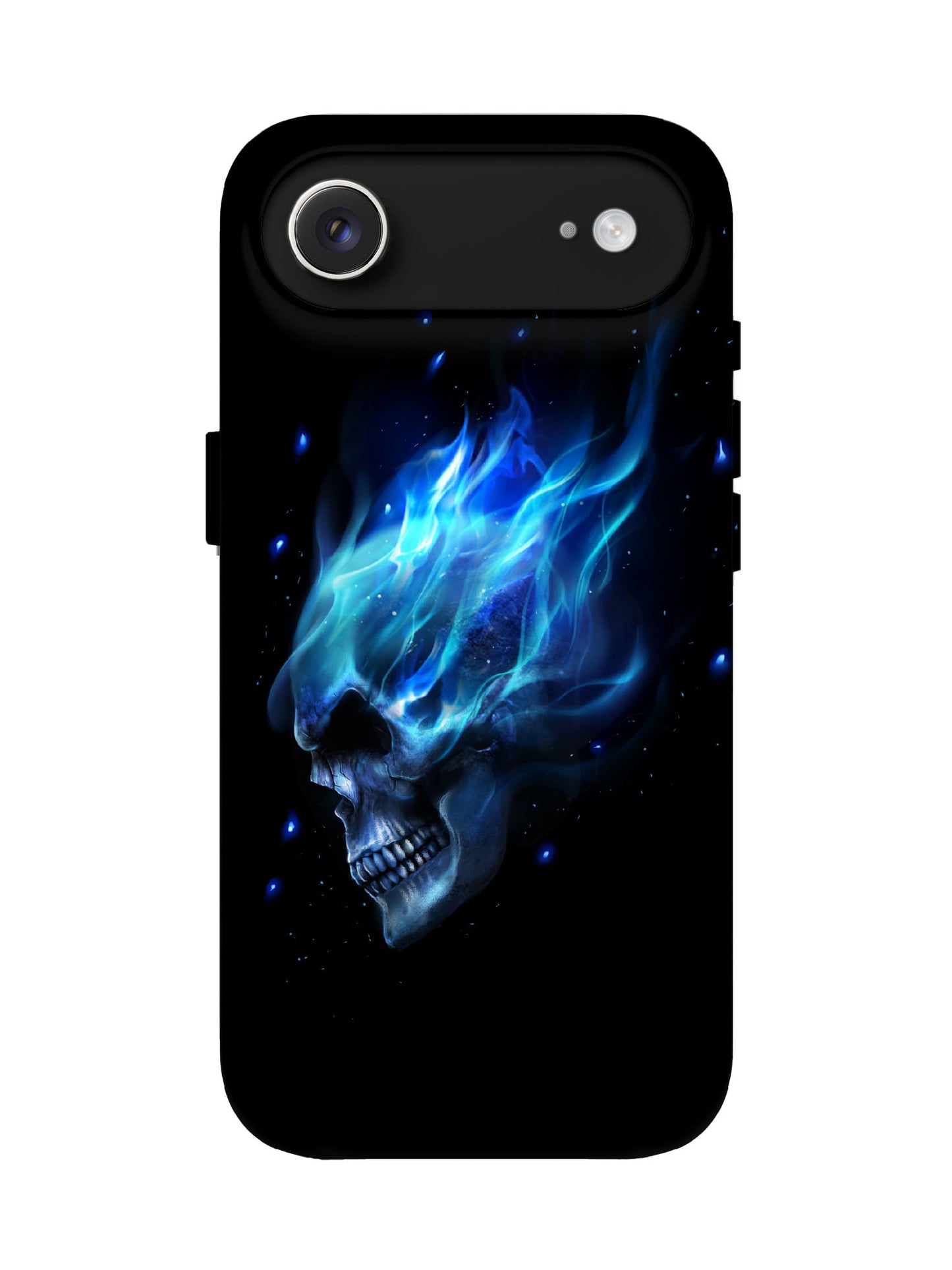 Shadowed Blaze: Side-Face Skull Edgy Protective Cover