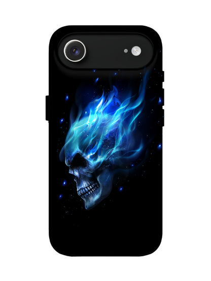 Shadowed Blaze: Side-Face Skull Edgy Protective Cover