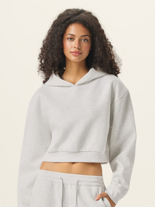 350g Soft French Terry Cropped Hoodie