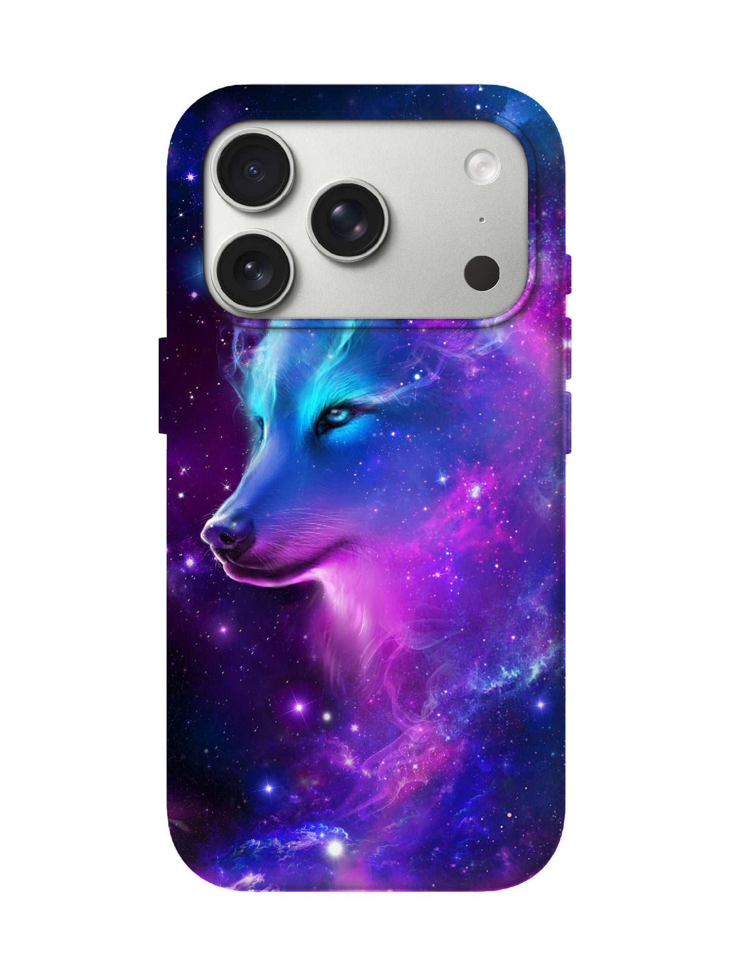 Cosmic Wolf Neon Cyberpunk Protective Phone Case