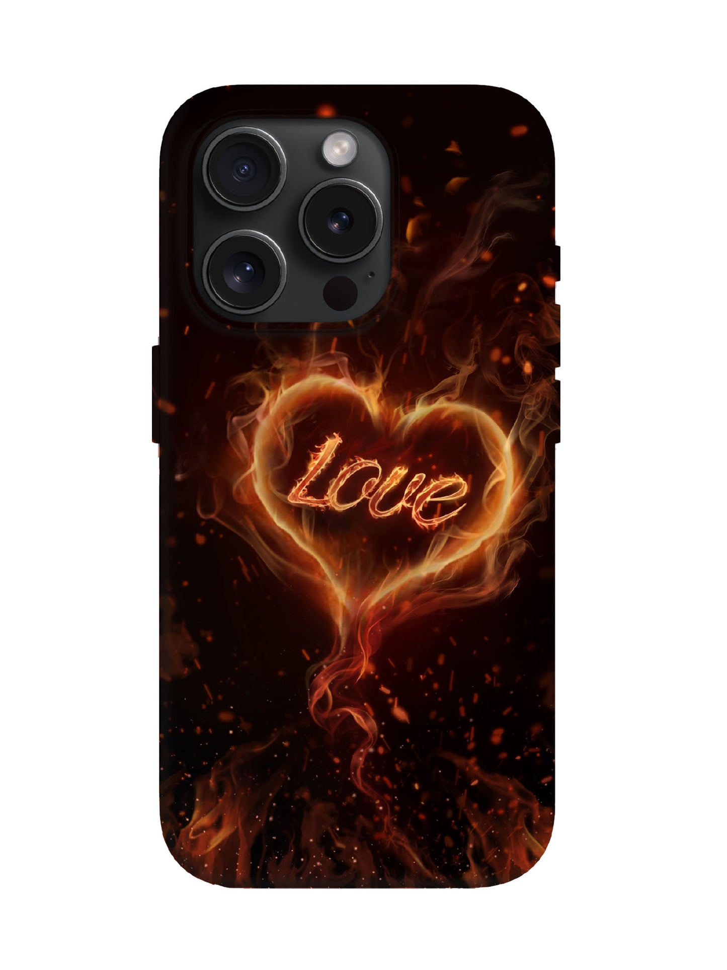 Flame Heart Edgy Tough Phone Case