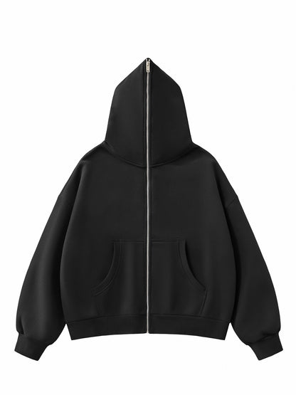 350g Fleece Zip-Up Hoodie Oversized