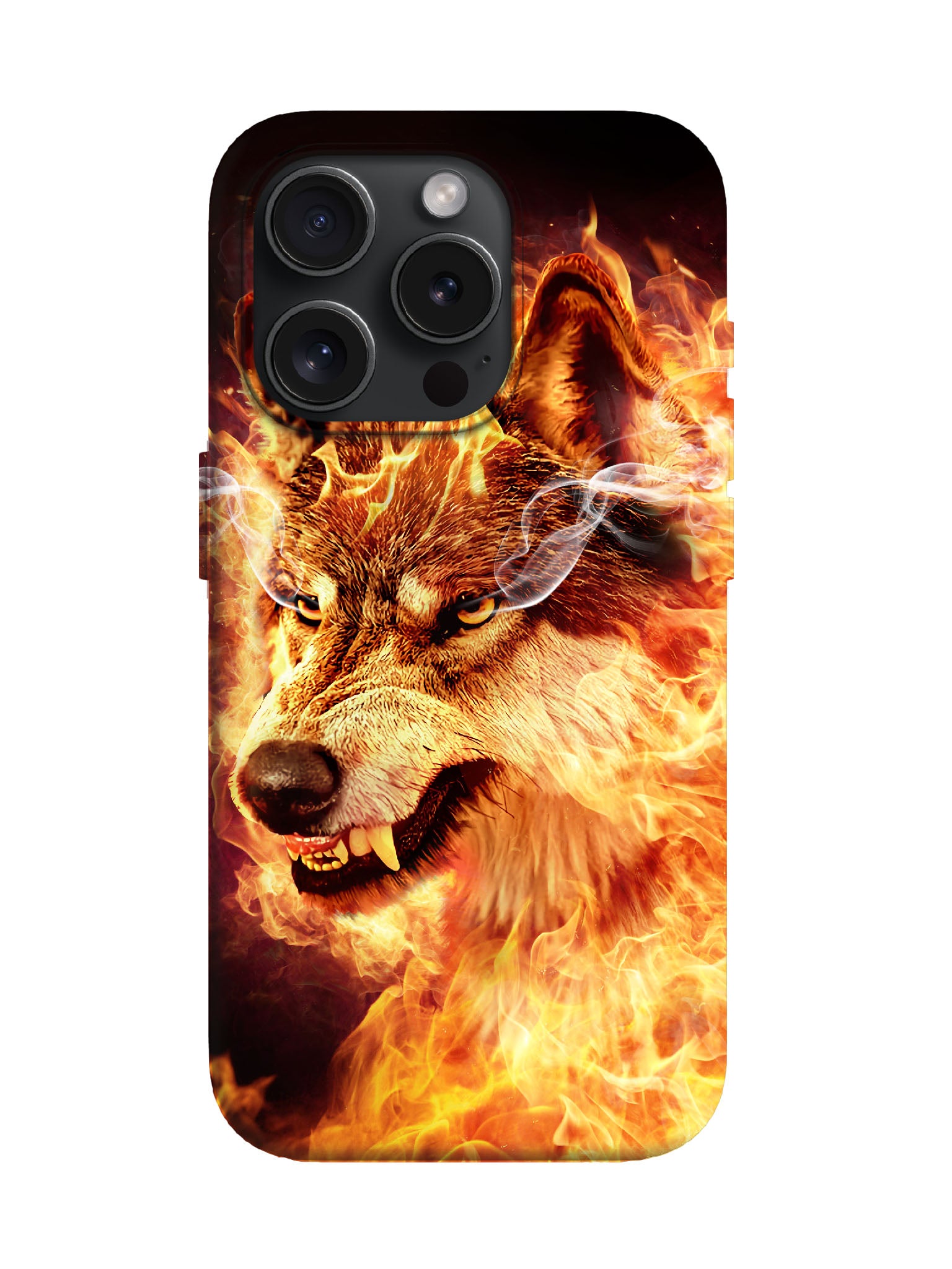 Flame Wolf Edgy Hardcore Tough Phone Case