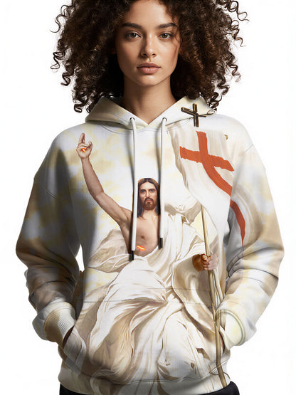 Jesus Christ 3D All Over Print Hoodie for Men Women Religious Faith Apparel