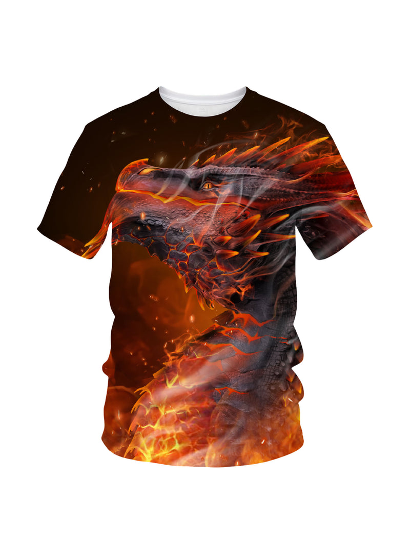 3D All Over Print Dragon Fire T-Shirt for Men Women Sweatshirt Apparel