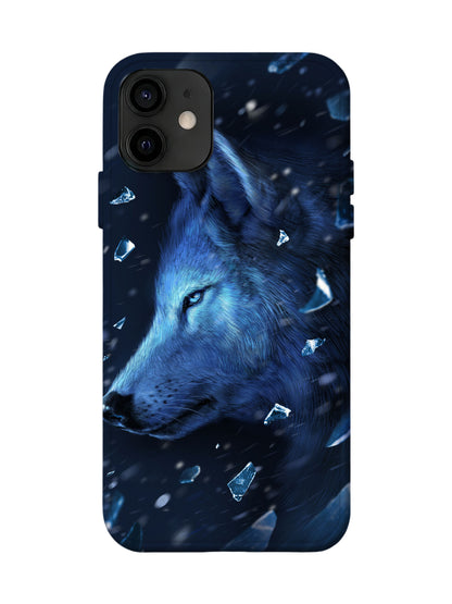 Ice Wolf Portrait Edgy Tough Phone Case
