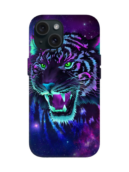 Neon Tiger Cyberpunk Statement Phone Case
