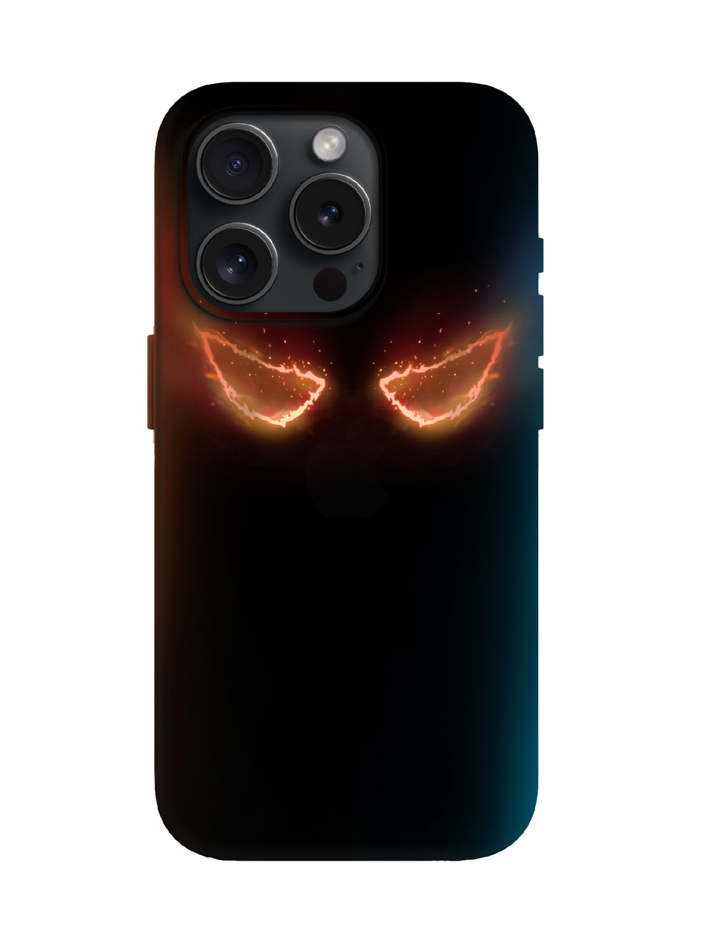 Glowing Flame Eyes Edgy Cyberpunk Tough Phone Case