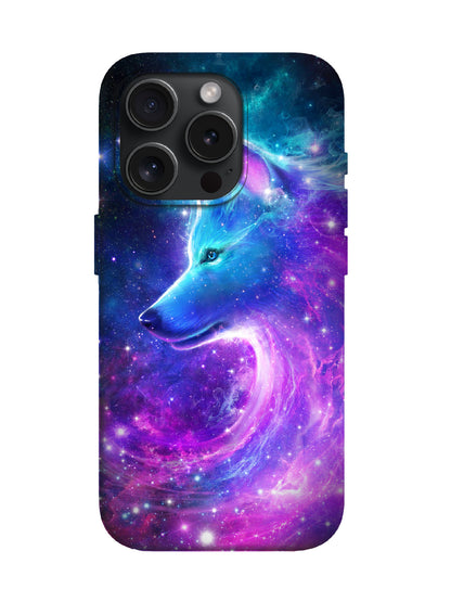 Cosmic Wolf Neon Cyberpunk Protective Phone Case