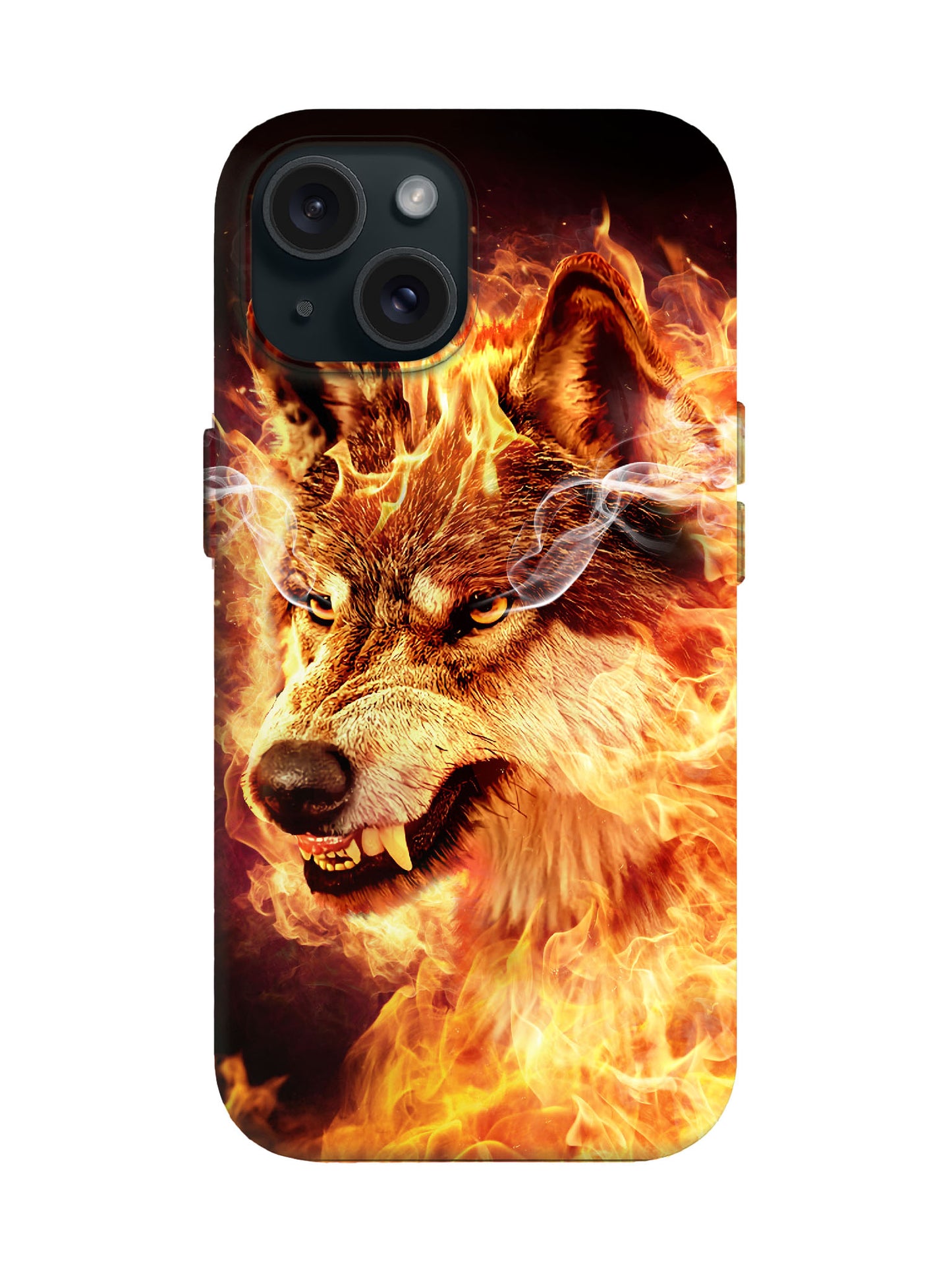 Flame Wolf Edgy Hardcore Tough Phone Case