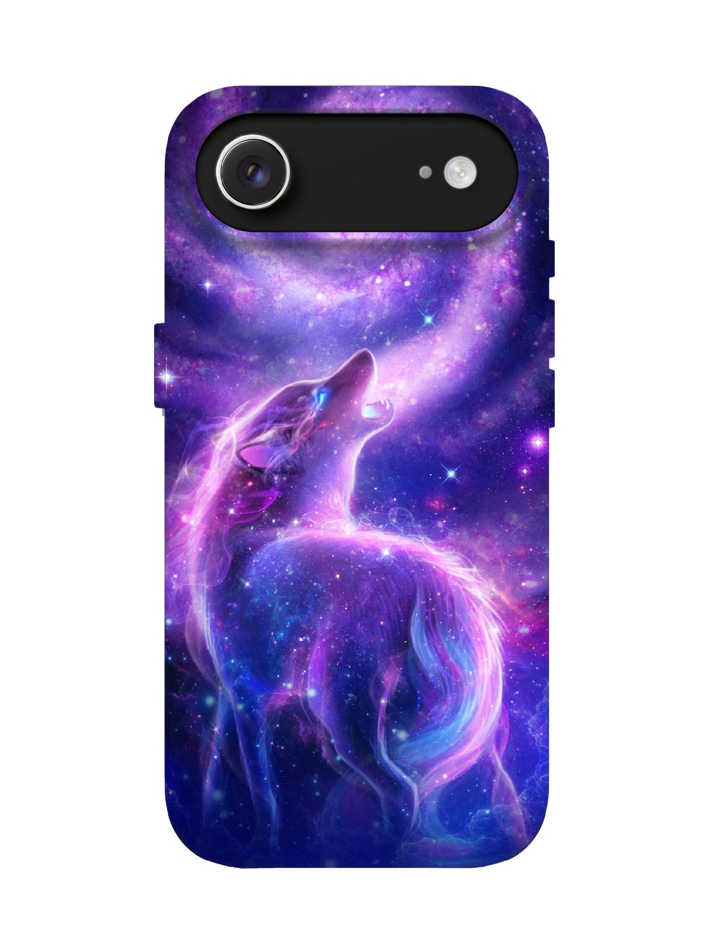Cosmic Wolf Nebula Edgy Cyberpunk Protective Phone Case