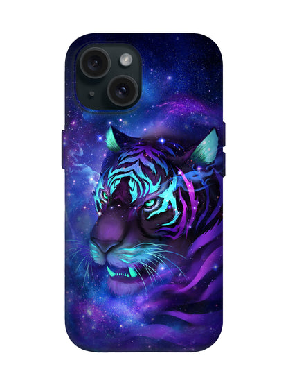Neon Tiger Cosmic Cyberpunk Tough Phone Case