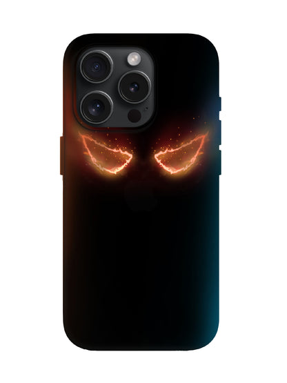 Glowing Flame Eyes Edgy Cyberpunk Tough Phone Case