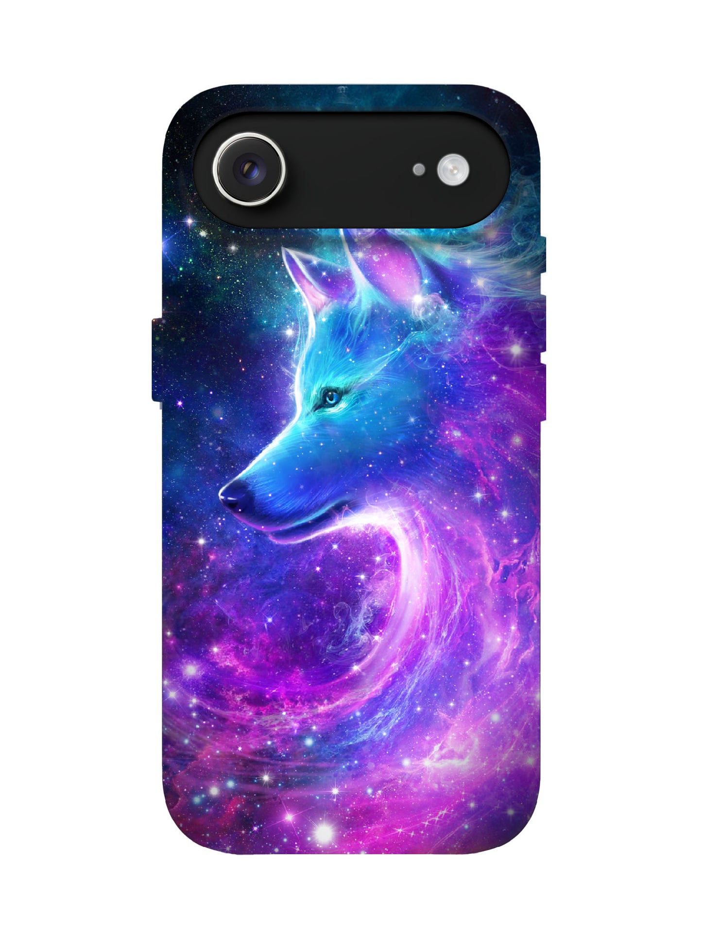 Cosmic Wolf Neon Cyberpunk Protective Phone Case