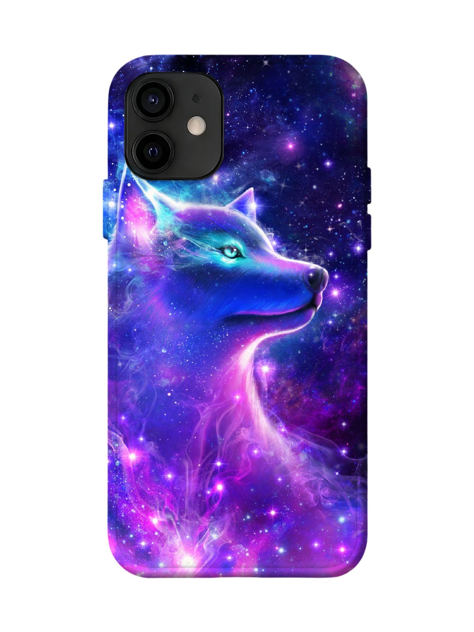 Cosmic Wolf Neon Cyberpunk Protective Phone Case