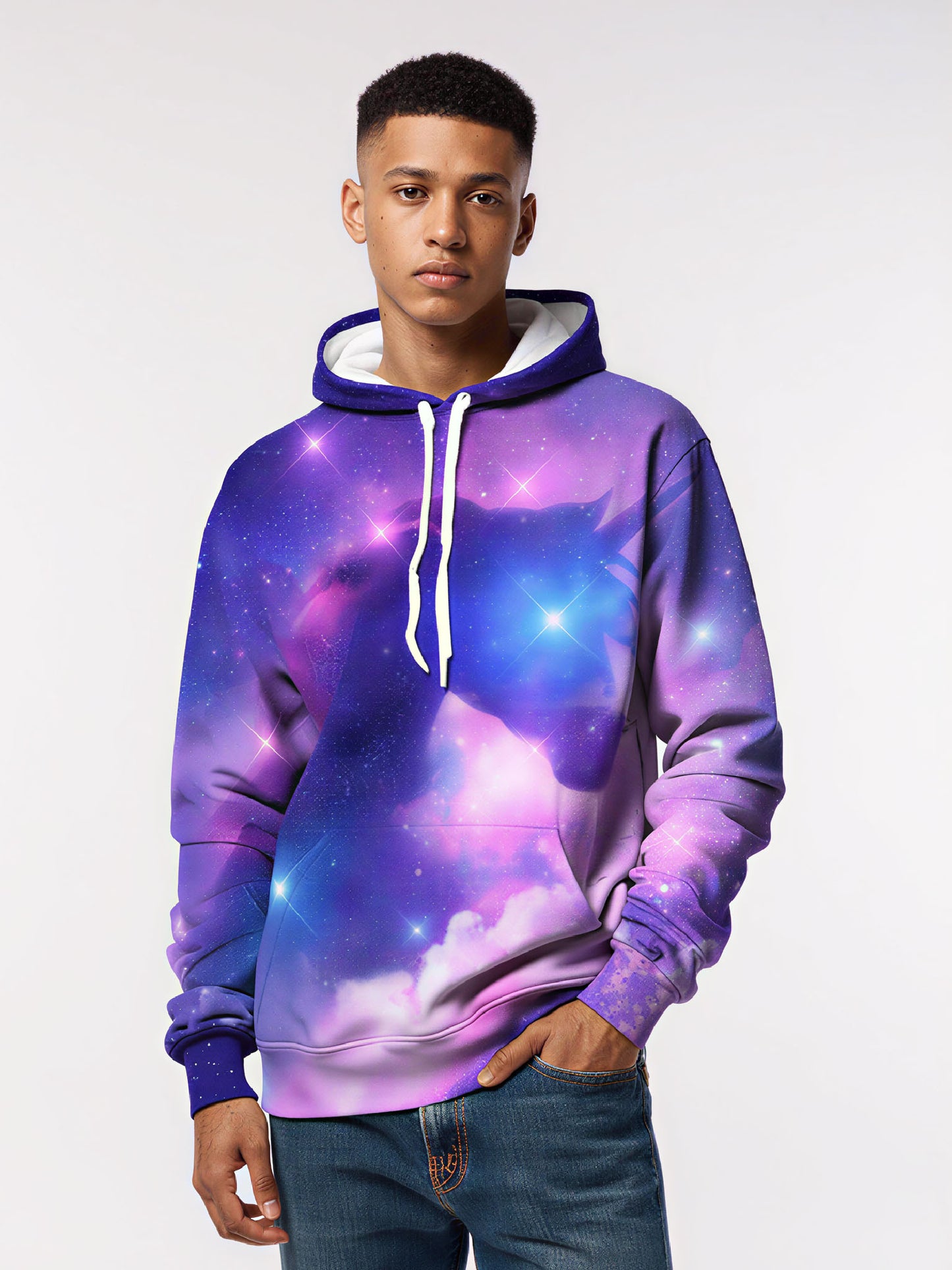 Galaxy Nebula 3D All Over Print Hoodie Unisex Soft Cotton Blend Aesthetic Streetwear