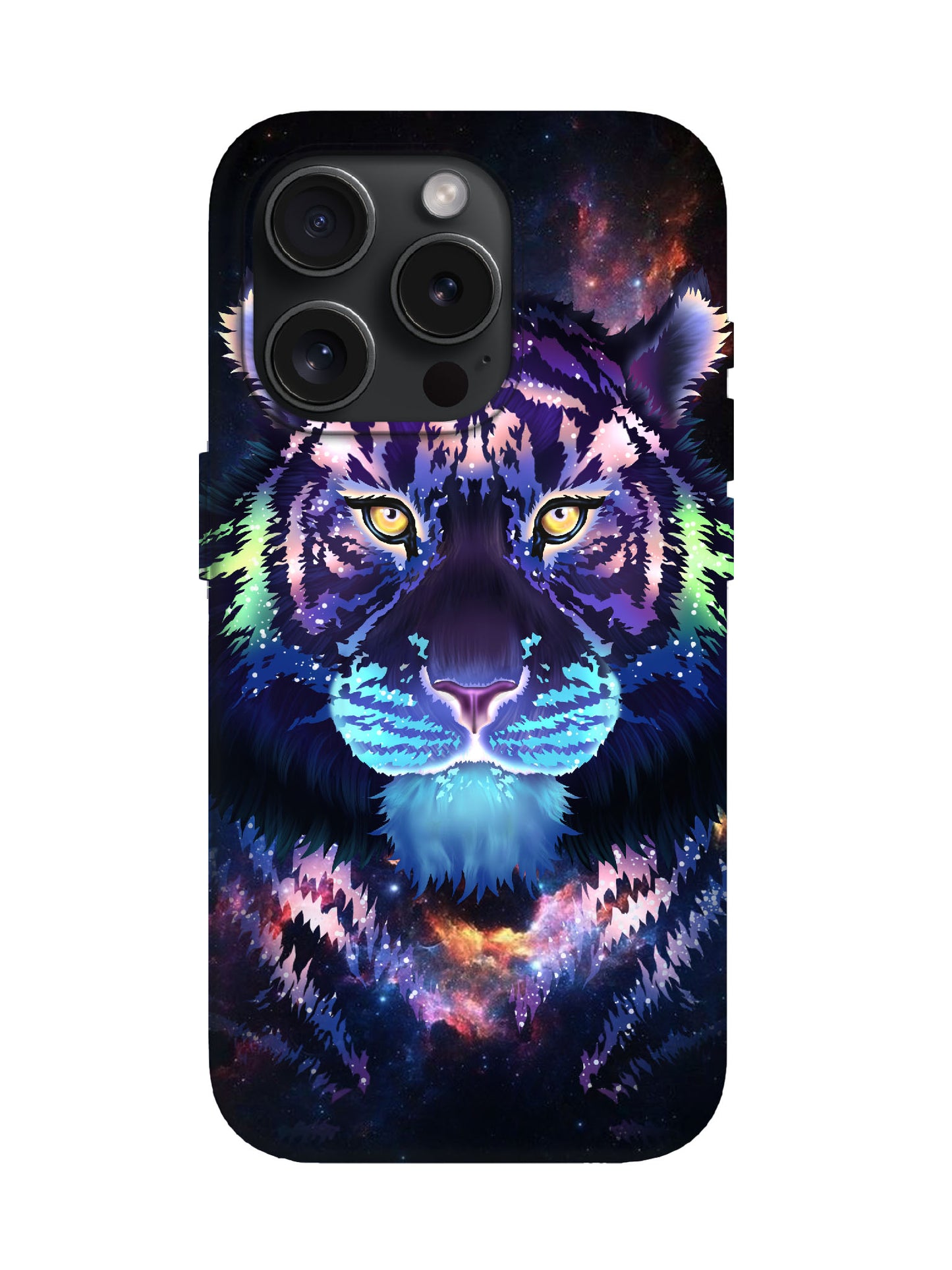 Cosmic Tiger Neon Edgy Tough Phone Case