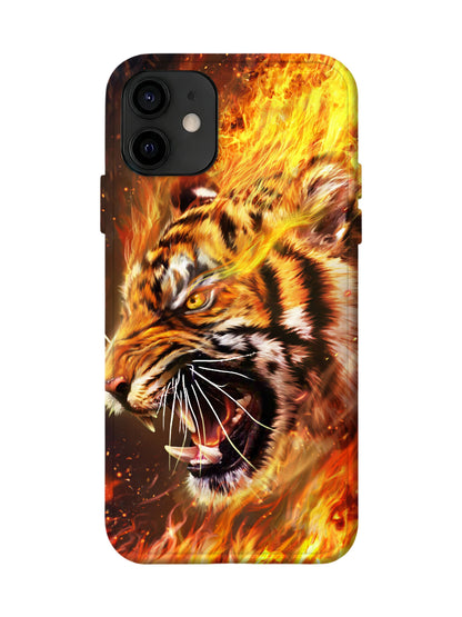 Flame Tiger Edgy Hardcore Tough Phone Case