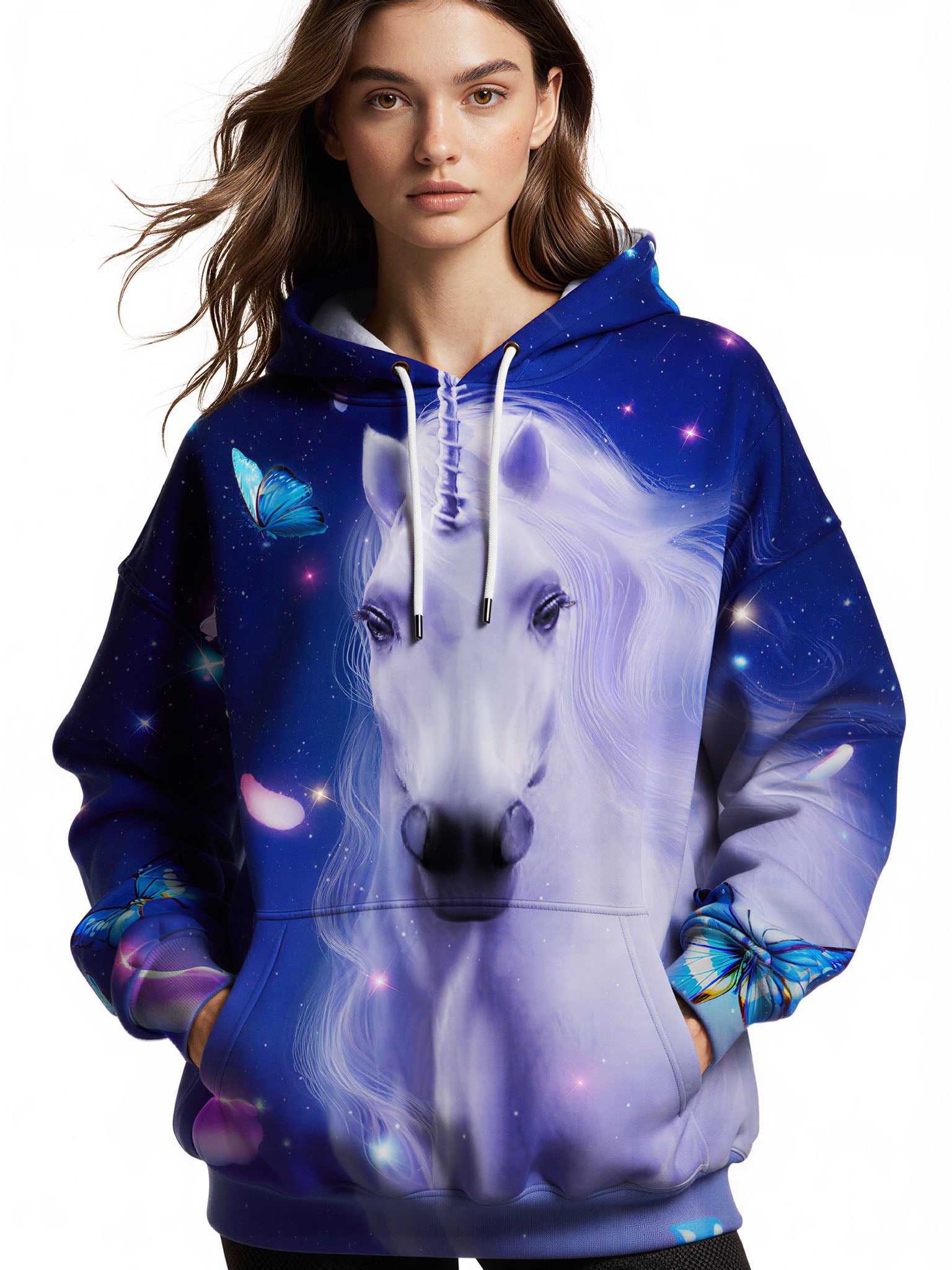 Unicorn Butterfly 3D All Over Print Hoodie for Men Women Galactic Fantasy Style