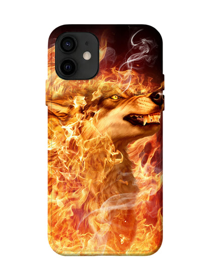 Flame Wolf Edgy Hardcore Tough Phone Case