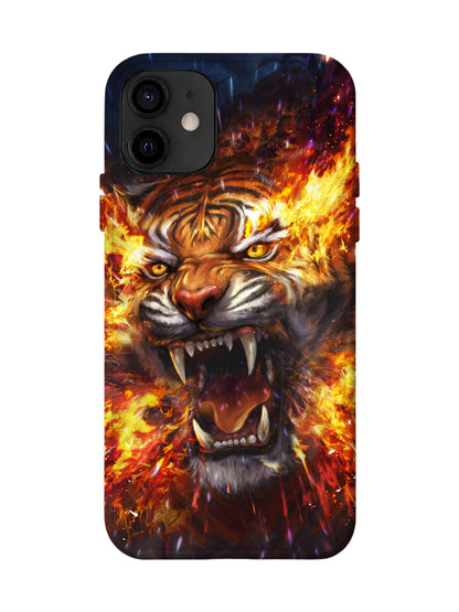 Flame Tiger Edgy Hardcore Tough Phone Case