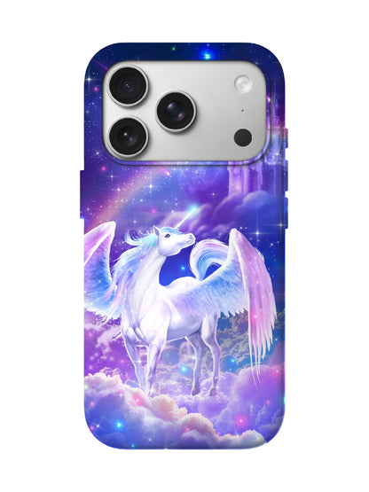 Winged Unicorn Cosmic Fantasy Edgy Protective Phone Case