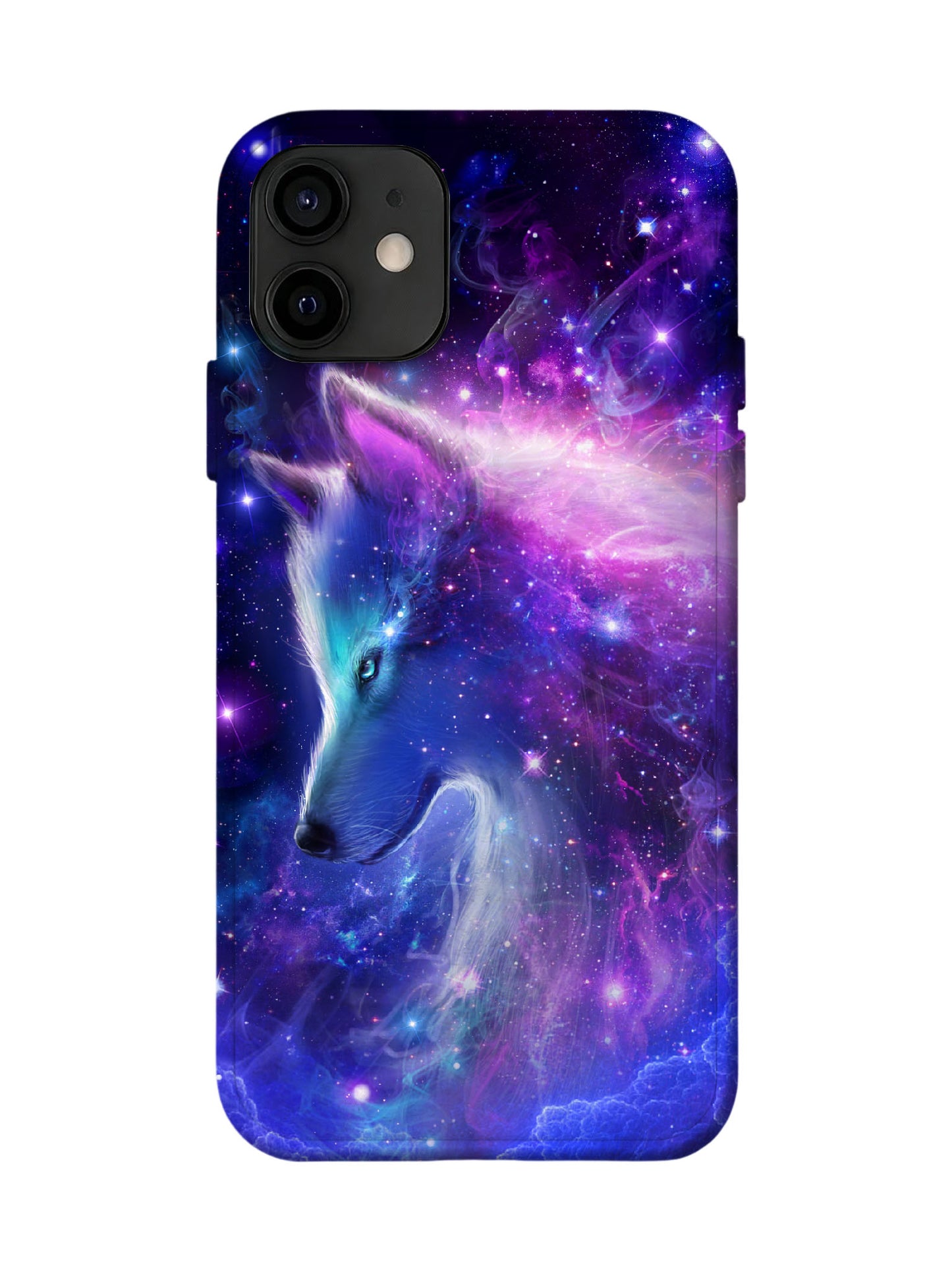 Cosmic Wolf Neon Cyberpunk Protective Phone Case