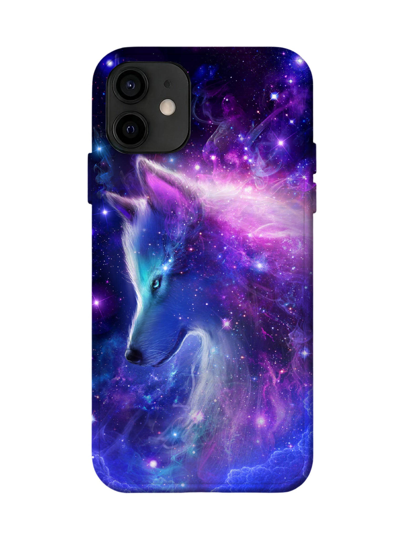 Cosmic Wolf Neon Cyberpunk Protective Phone Case