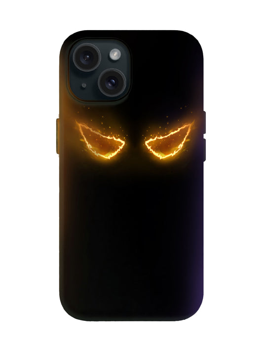 Flame Eyes Edgy Cyberpunk Tough Phone Case