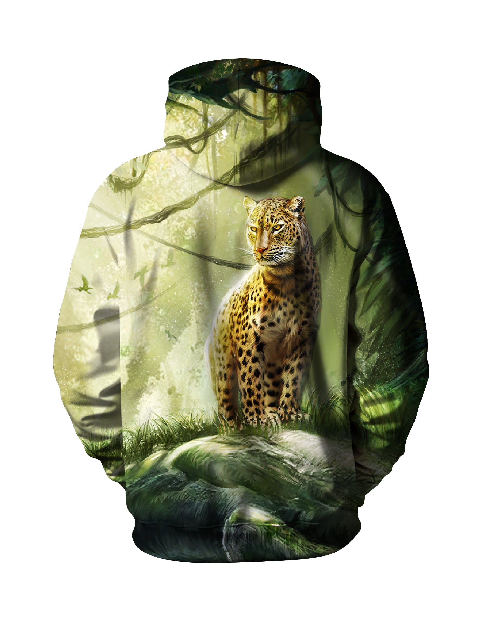 Leopard Jungle 3D All Over Print Hoodie for Men Women, Wild Animal Graphic Pullover Sweatshirt