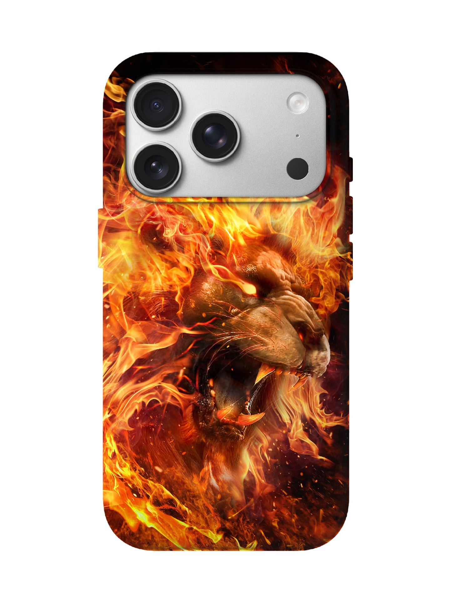Flame Lion Edgy Hardcore Tough Phone Case