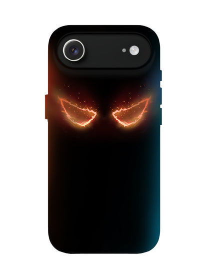 Glowing Flame Eyes Edgy Cyberpunk Tough Phone Case