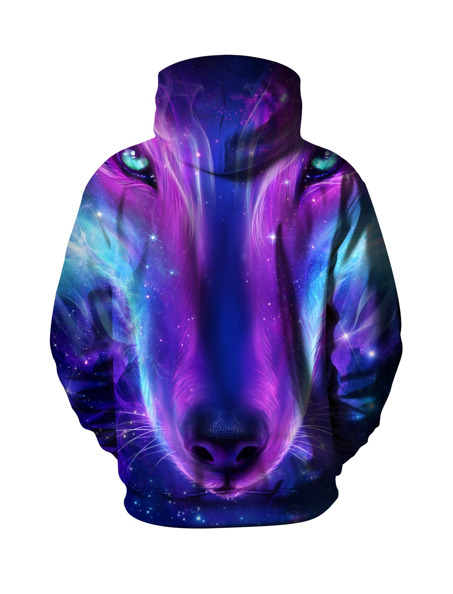 Galaxy Cat Face 3D All Over Print Hoodie Unisex Soft Cotton Blend Streetwear