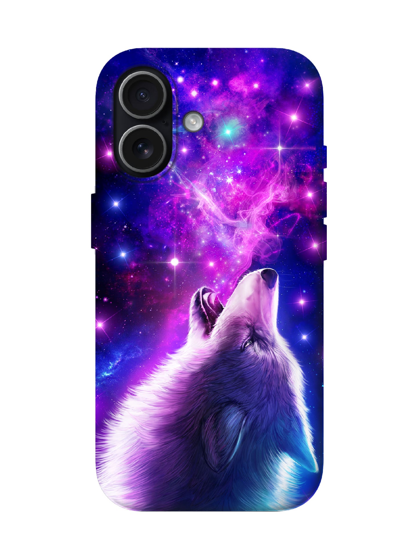 Neon Wolf Cosmic Glow Edgy Protective Phone Case