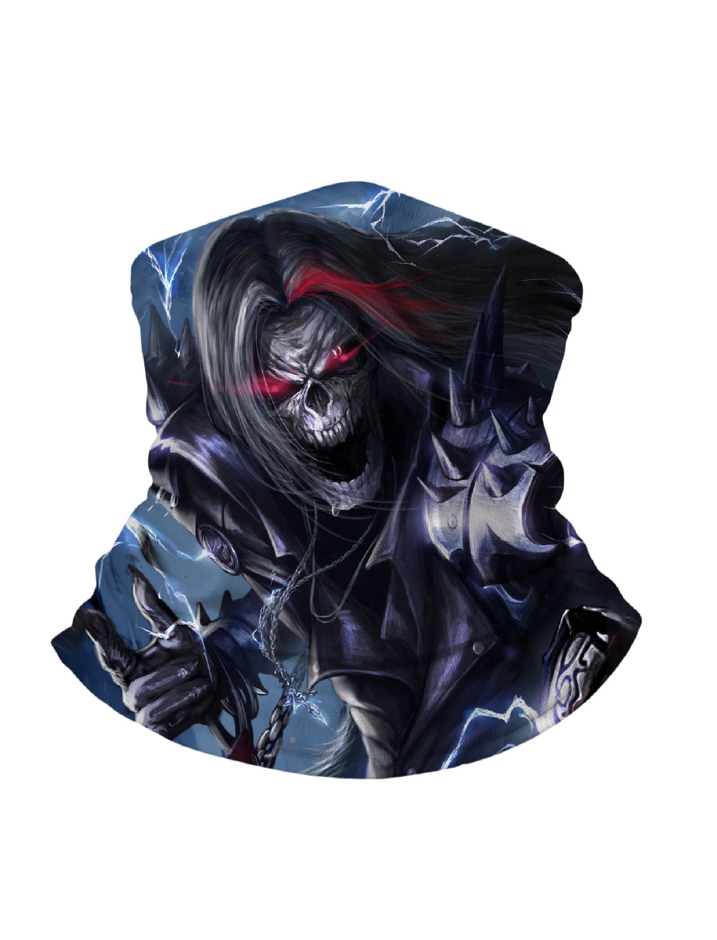 Tube Face Mask with 3D all over print graffiti skull design, edgy streetwear style, unisex breathable fabric, windproof and durable for outdoor use