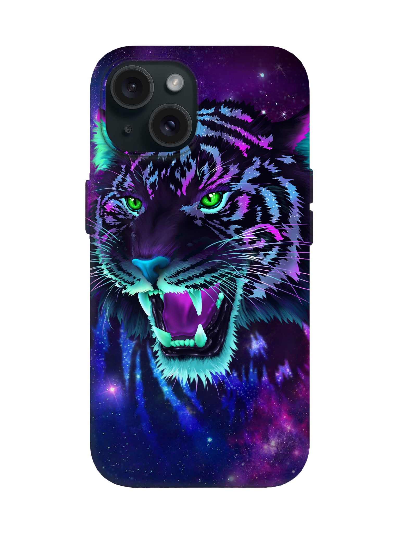 Neon Tiger Cyberpunk Statement Phone Case